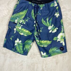 O'Neill Tropical Blue and Green Board Shorts